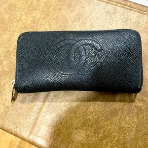 Chanel Timeless CC Zippy Wallet in Caviar Leather